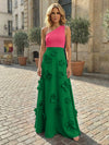 Jersey A-Line One Shoulder 3D Flowers Formal Dresses