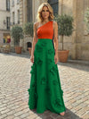 Jersey A-Line One Shoulder 3D Flowers Formal Dresses
