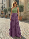 Jersey A-Line One Shoulder 3D Flowers Formal Dresses