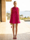 Jersey A-Line High Neck Mandarin Collar Formal Dresses