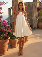 Satin A-Line Spaghetti Straps Simple Formal Tent/ Trapeze Dresses