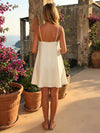 Satin A-Line Spaghetti Straps Simple Formal Tent/ Trapeze Dresses