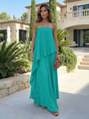 Chiffon Sheath Strapless Asymmetric Formal Tent/ Trapeze /Tube Dresses