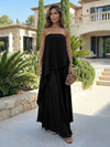 Chiffon Sheath Strapless Asymmetric Formal Tent/ Trapeze /Tube Dresses