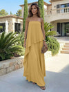 Chiffon Sheath Strapless Asymmetric Formal Tent/ Trapeze /Tube Dresses