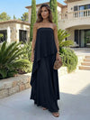 Chiffon Sheath Strapless Asymmetric Formal Tent/ Trapeze /Tube Dresses