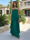 Chiffon Sheath Strapless Asymmetric Formal Tent/ Trapeze /Tube Dresses