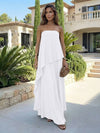 Chiffon Sheath Strapless Asymmetric Formal Tent/ Trapeze /Tube Dresses