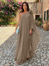 Chiffon Sheath One Shoulder Ruffles Formal Dresses