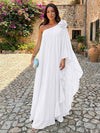 Chiffon Sheath One Shoulder Ruffles Formal Dresses