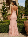 Tulle Mermaid Sweetheart 3D Flowers Formal Dresses