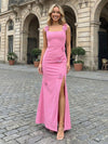 Jersey Mermaid Square Neck 3D Flowers Formal Dresses