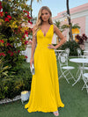 Chiffon V Neck Lace Appliques A Line Formal Dresses