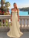Chiffon Off the Shoulder Lace Appliques A Line Formal Dresses