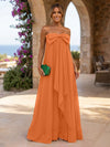 Chiffon A-Line Strapless Ruffles Formal Tent/ Trapeze /Tube Dresses