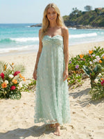 Tulle A-Line Sweetheart 3D Flowers Formal Dresses