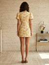 Jacquard Sheath Crew Neck Floral Formal Dresses