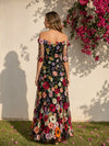 Tulle High Low Off the Shoulder 3D Flowers Formal Dresses