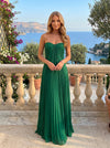 Chiffon A-Line Sweetheart Pleated Formal Dresses