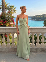 Chiffon A-Line Sweetheart Pleated Formal Dresses