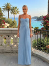 Chiffon Sheath Sweetheart Pleated Formal Dresses