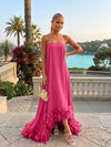 Strapless Chiffon Hi Low Formal Dresses with Feather