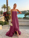 Strapless Chiffon Hi Low Formal Dresses with Feather