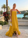 Strapless Chiffon Hi Low Formal Dresses with Feather