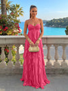 Chiffon A-Line Strapless Ruffles Formal Dresses