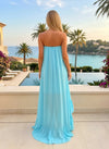 Chiffon High Low Strapless Ruffles Formal Dresses