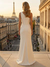 Satin Mermaid One Shoulder Formal Dresses with 3D Flowers