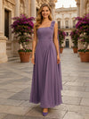 Chiffon A-Line One Shoulder Formal Dresses with 3D Flowers