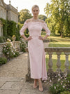 Jersey Off the Shoulder Mother of the Bride Dresses with 3D Flowers