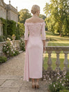 Jersey Off the Shoulder Mother of the Bride Dresses with 3D Flowers