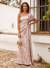 Jacquard Mermaid One Shoulder Pleated Formal Dresses