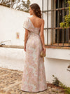 Jacquard Mermaid One Shoulder Pleated Formal Dresses