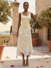 Jersey A-Line Square Neck Formal Dresses with Lace Applique