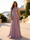 Chiffon A-Line One Shoulder Pleated Mother of the Bride Dresses