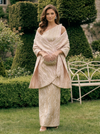Jacquard Sheath One Shoulder Formal Dresses with Shawl