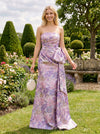 Jacquard Mermaid Strapless Formal Dresses with Bow
