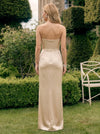 Satin Mermaid Sweetheart Pleated Formal Dresses