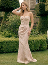 Jacquard Mermaid Sweetheart Pleated Formal Dresses