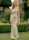Jacquard Mermaid Sweetheart Pleated Formal Dresses