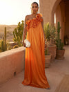 Chiffon A-Line One Shoulder Formal Dresses with Ruffles