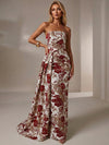 Jacquard Mermaid Strapless Pleated Formal Dresses