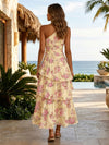 Chiffon A-Line One Shoulder Tiered Formal Dresses