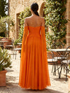 Chiffon A-Line Strapless Wedding Guest Dresses with Sash