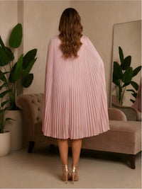 Mini V-Neck Pleated A-Line Formal Dresses with Wrap