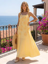 Jersey A-Line Spaghetti Straps Formal Dresses with 3D Flowers