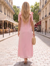 Jersey Sheath Square Neck Formal Dresses with 3D Flowers
